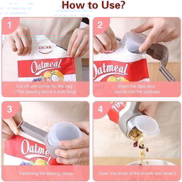 PourEase - Pocket clip for canned food with dosing spout [Last day sale]