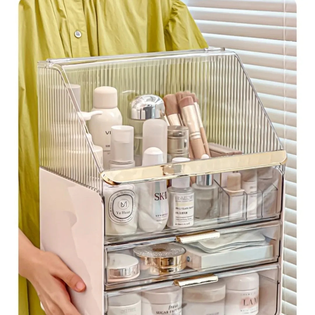 GlowEase™ - Multifunctionele stofdichte cosmetica organizer doos