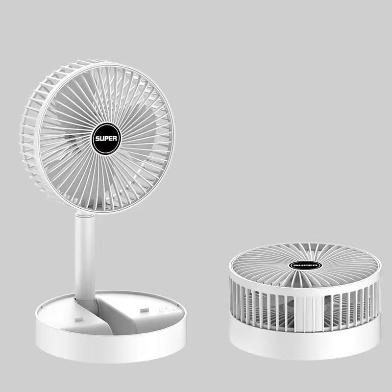 PowerBreeze - Telescopic, Rechargeable Folding Fan [Last Day Sale]