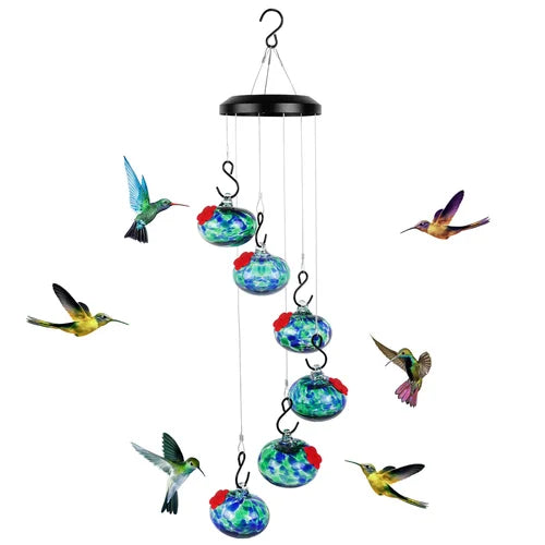 NectarBells™ - Charming Wind Chime Hummingbird Feeder