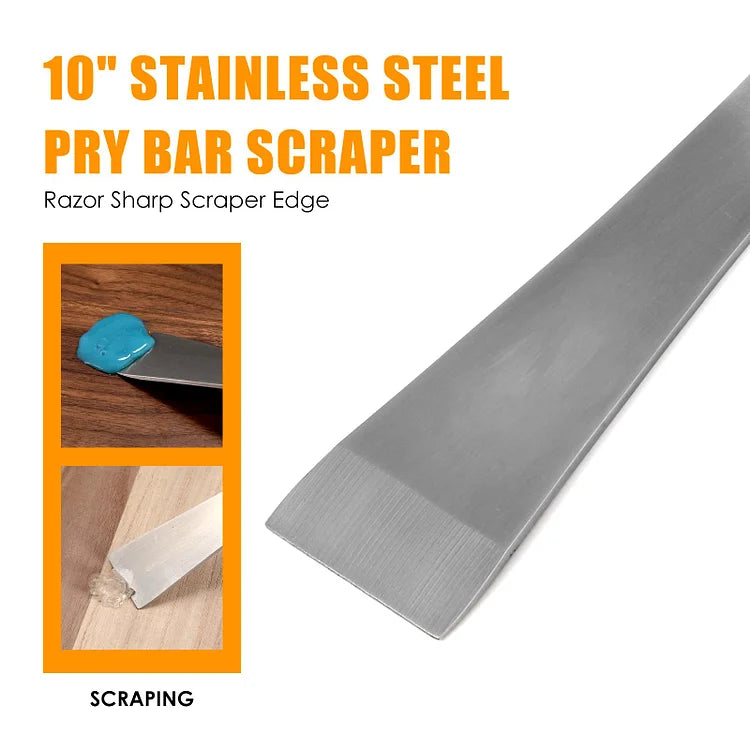 ToughTool - Stainless Steel Mini Pry Bar &amp; Scraper