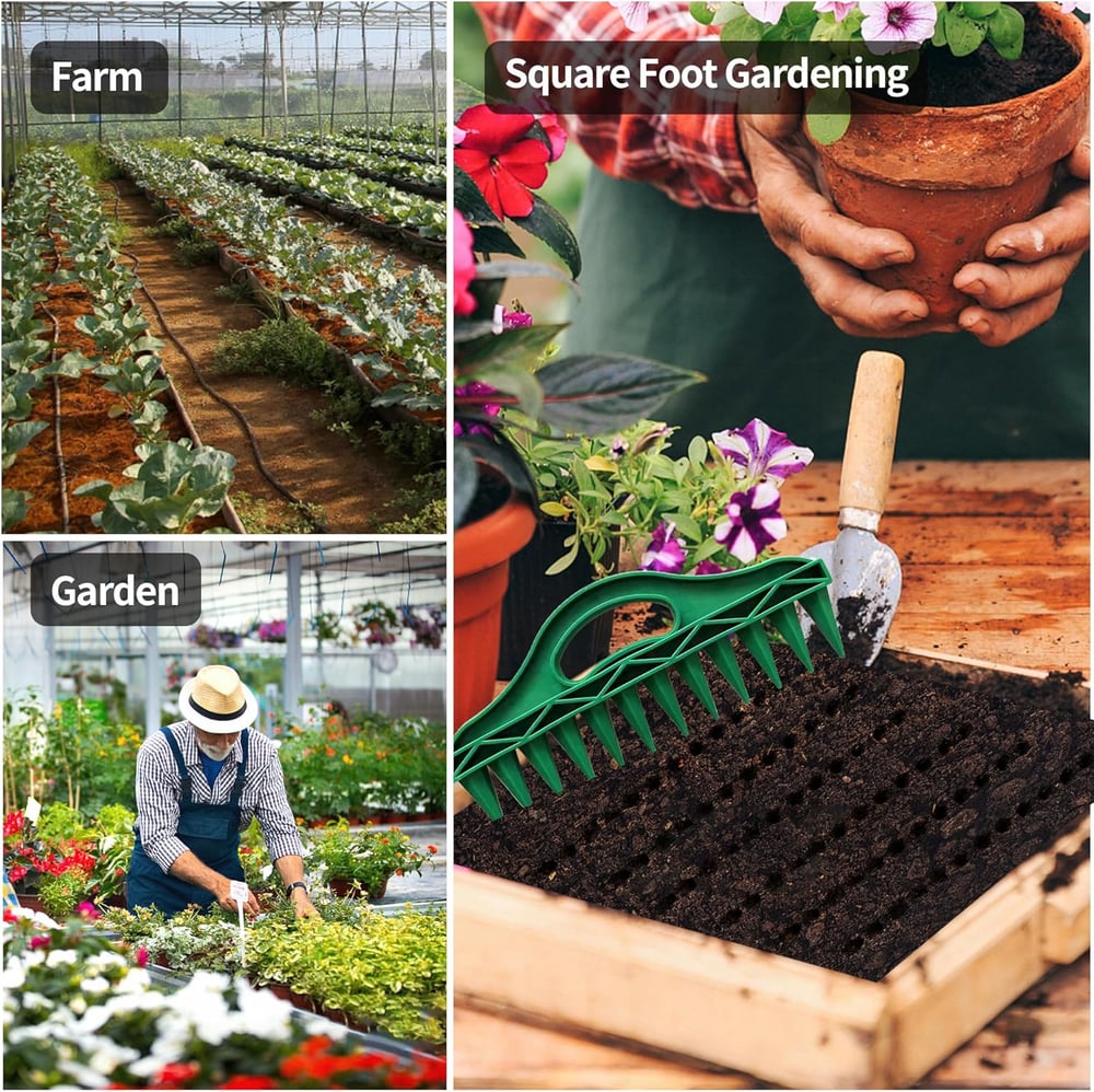 SeedMate - Planting skewer with 12-hole template