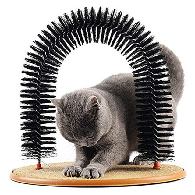 Interactieve krabpaal voor katten met rustgevende massage en kattenkruid