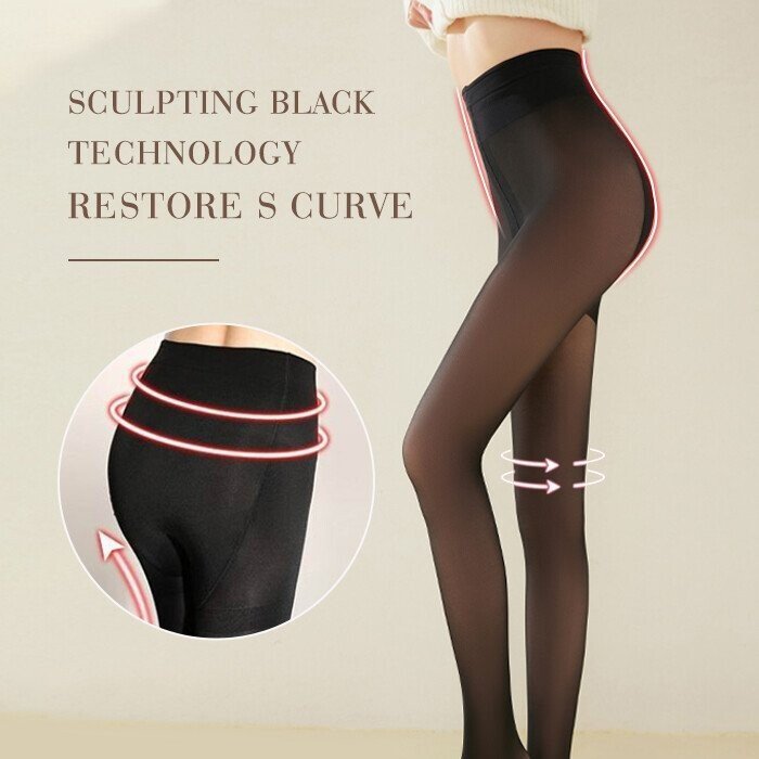 Buy 1+1 FREE | WinterGlam - Clean Legs Fake Sheer Warm Plush Lined Elastic Pantyhose [Last Day Sale]