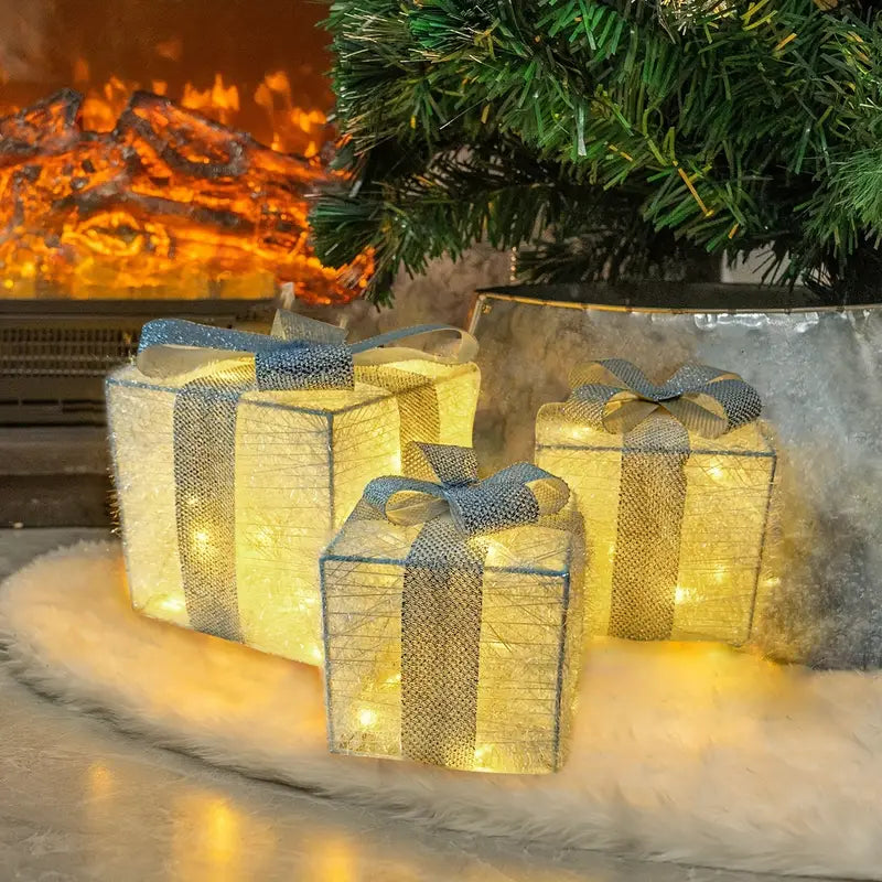 Feestelijke LED Licht Geschenkdoos Set voor Vakantie Decoratie
