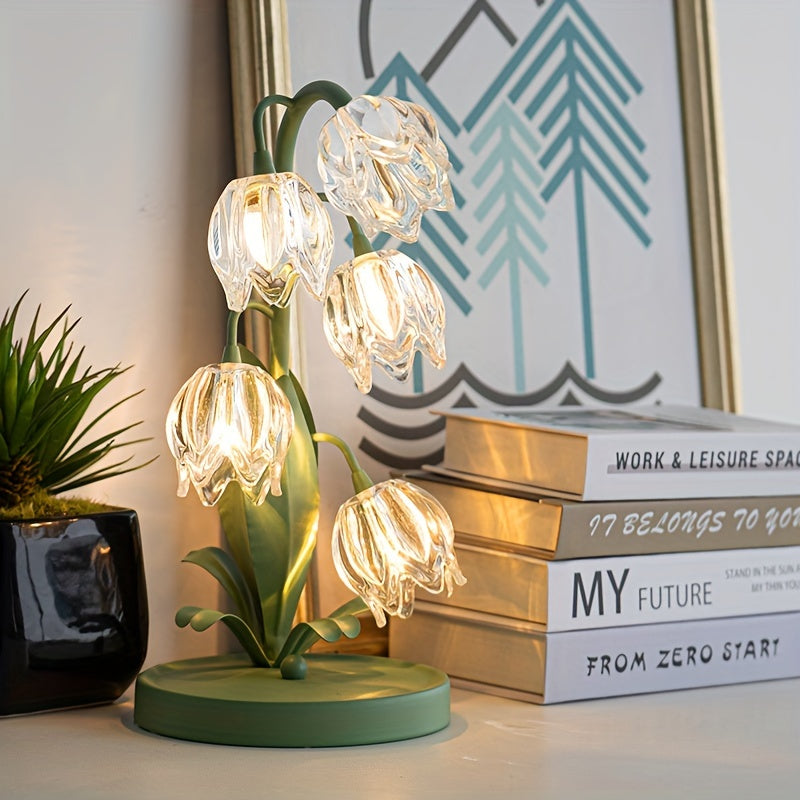 Moderne Bloemen LED Tafellamp voor Stijlvolle Woondecoratie