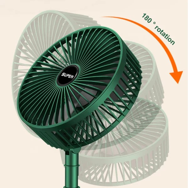 PowerBreeze - Telescopic, Rechargeable Folding Fan [Last Day Sale]