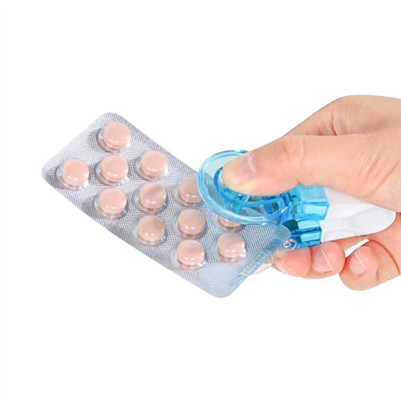 Compact draagbare pillenverwijderaar en opbergdoos voor gezondheid onderweg