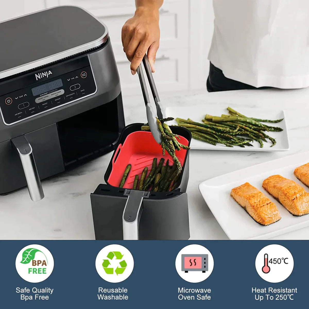 FryTray - Foldable silicone baking tray for the hot air fryer