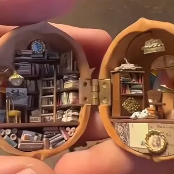 50% OFF | BirchBloom - Handmade Walnut Shell Dollhouse [Last Day Sale]