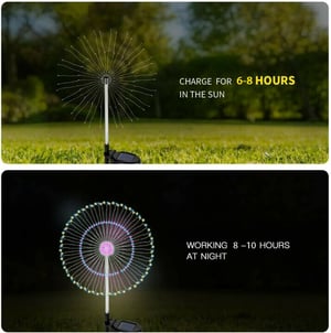 GlowBurst - solar-powered fireworks for your garden - completely without electricity