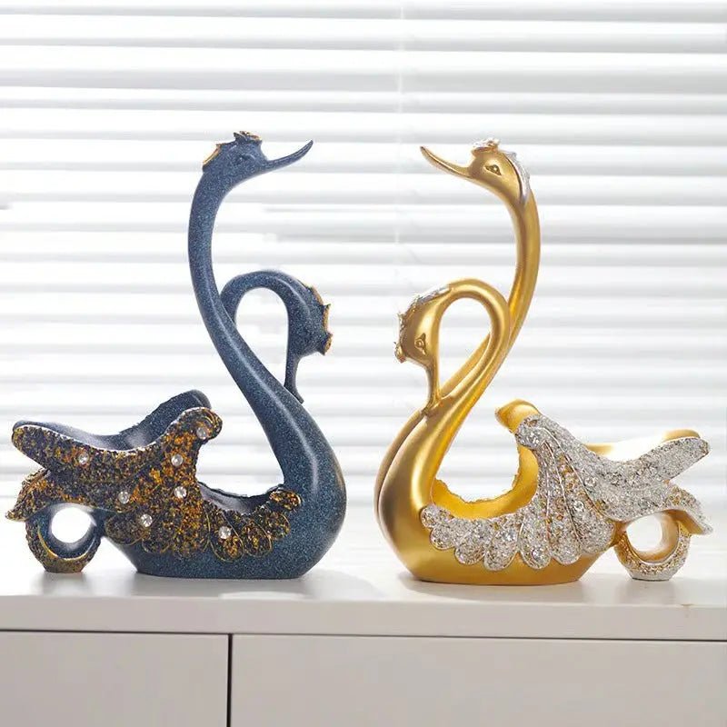 Elegante Zwaan Wijnfleshouder Decoratief Accent