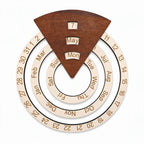 Houten kalender | Draaibare datumringen | Minimalistische decoratie