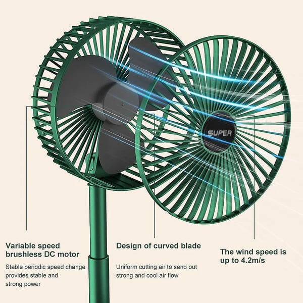 PowerBreeze - Telescopic, Rechargeable Folding Fan [Last Day Sale]