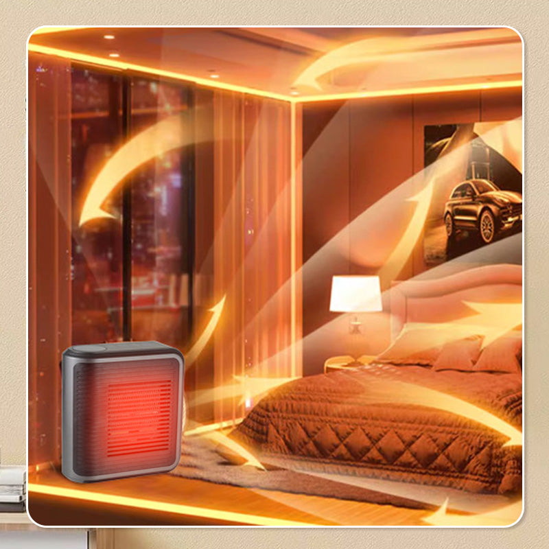 Compacte 800W Wandkachel met Instelbare Thermostaat en Timer