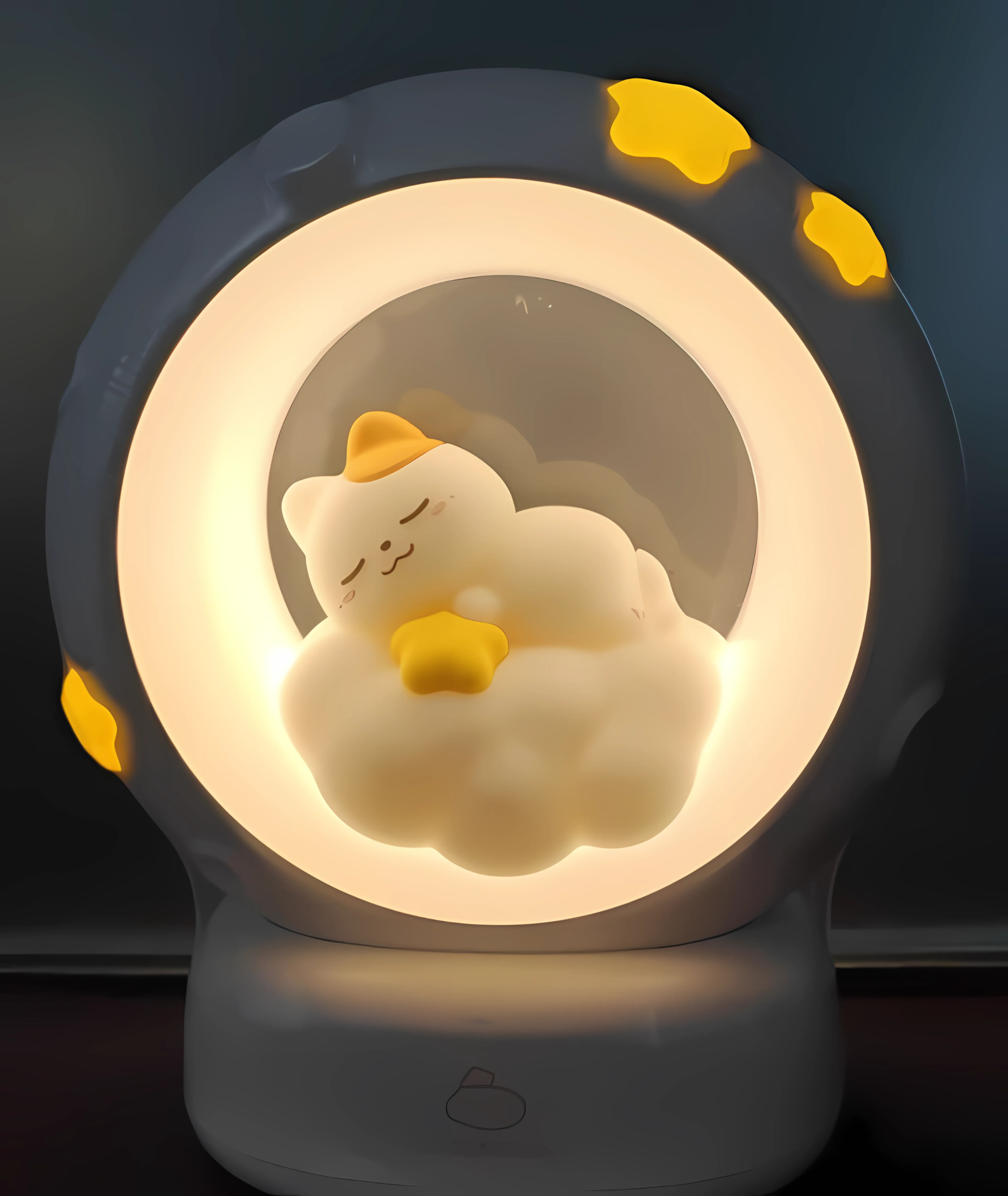 Sprookjesachtige Kat en Maan Nachtlampje Decoratie