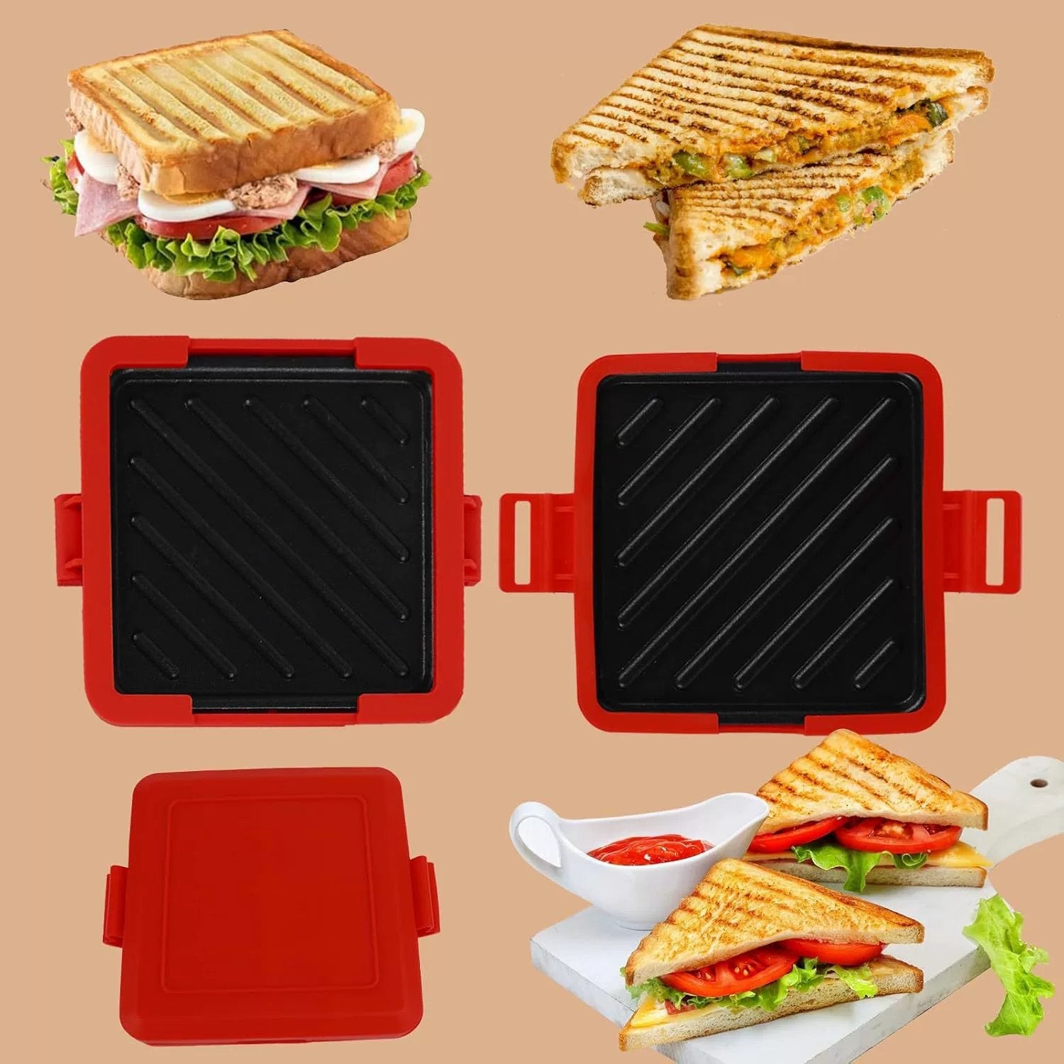 Compact magnetron tosti- en sandwichmaker voor snelle snacks