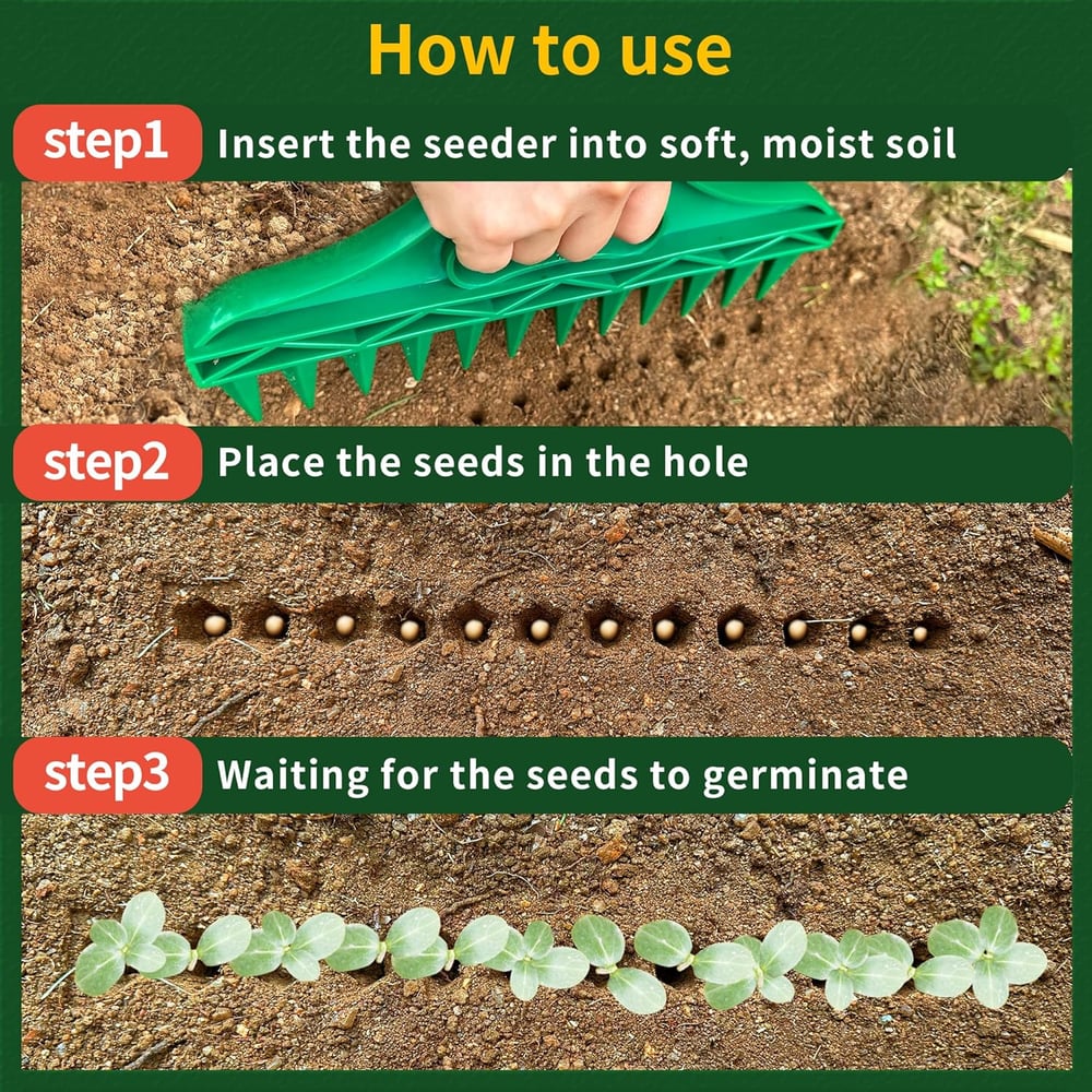 SeedMate - Planting skewer with 12-hole template