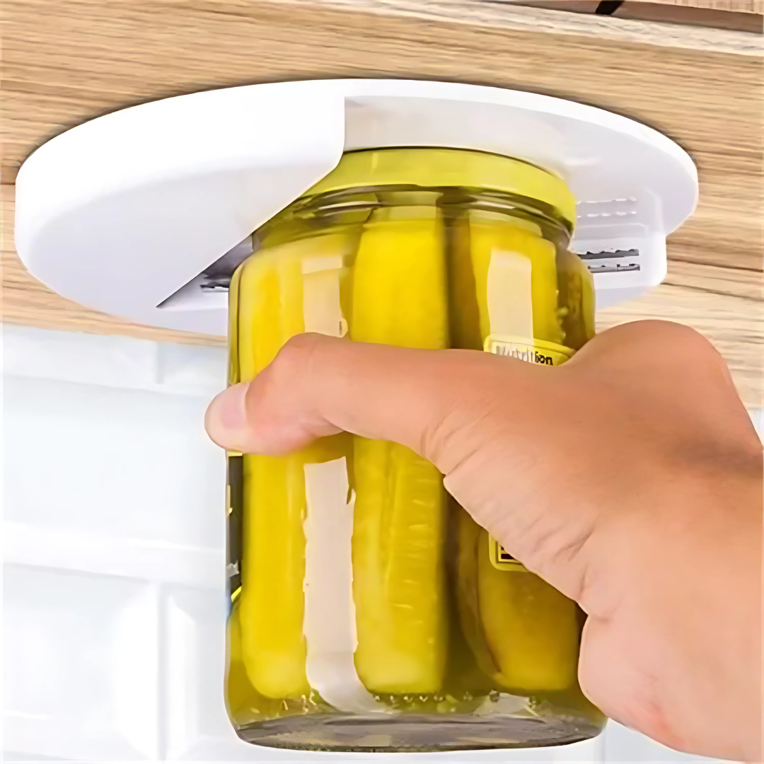 Ergonomische Eenhandige Glasdekselopener Tool