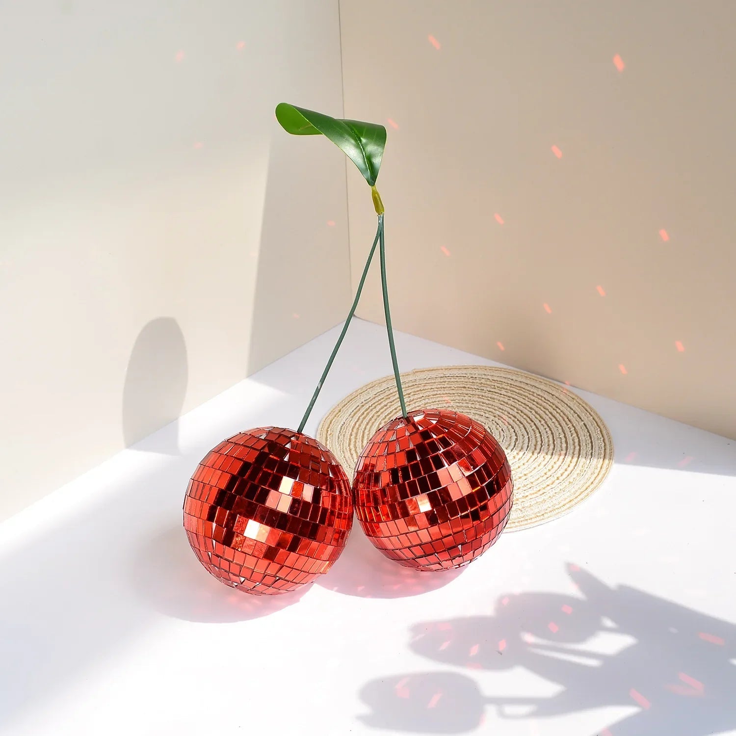 Retro disco kersen wanddecoratie