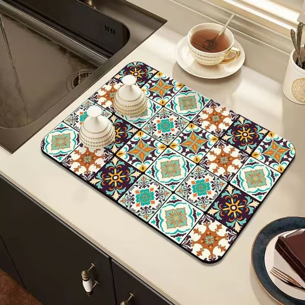 Sneldrogende waterafvoermat voor keuken en badkamer
