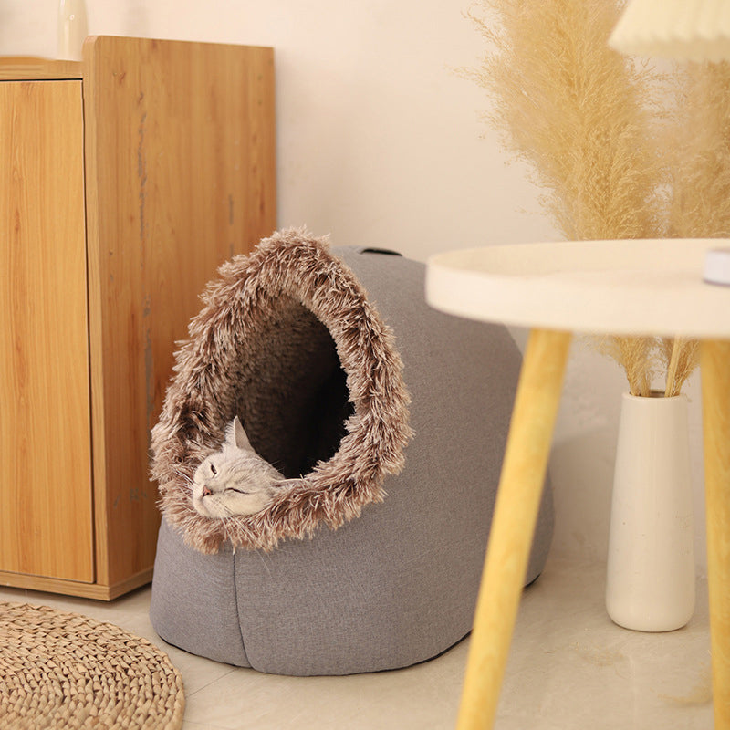 Gezellig winterhuisje voor kleine honden en katten