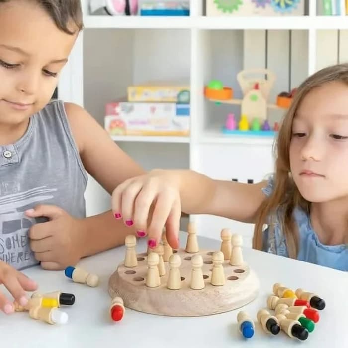 BrainMatch - Wooden Memory Match Stick Chess [Last Day Sale]