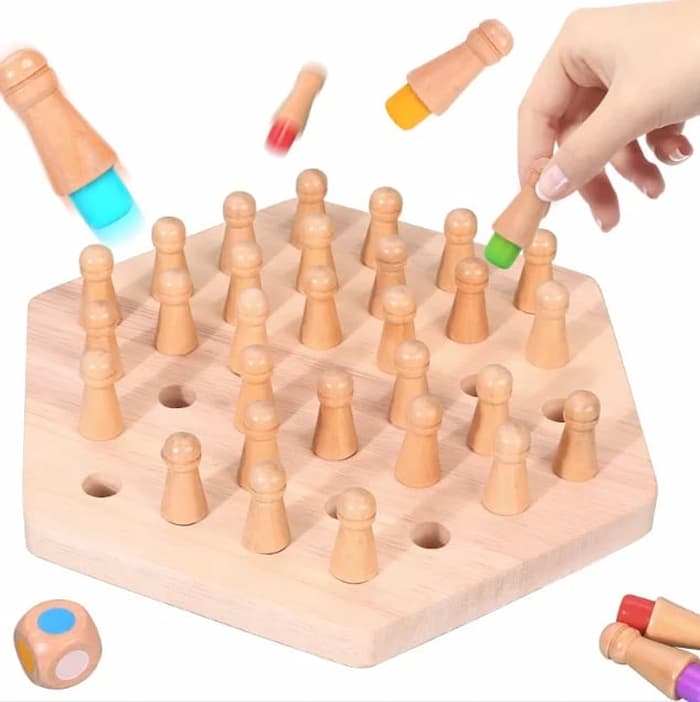 BrainMatch - Wooden Memory Match Stick Chess [Last Day Sale]