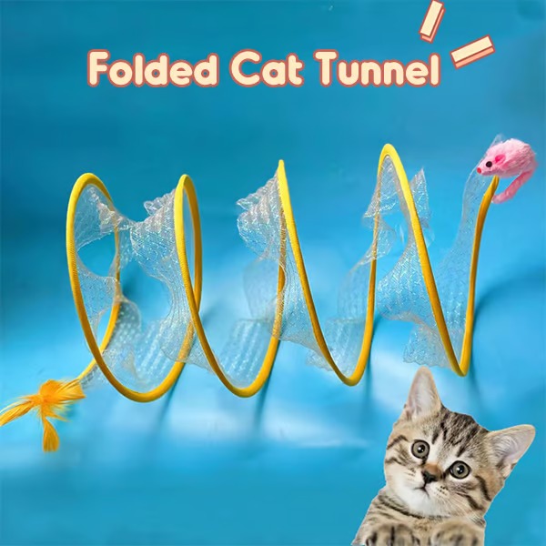 KittyMaze - Foldable cat tunnel with integrated toys
