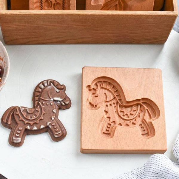 CarveBake - Cookie Cutter with Wood Engraving Relief, Cookie Mold [Last Day Sale]
