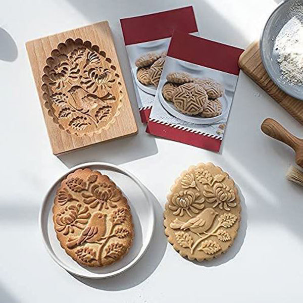 CarveBake - Cookie Cutter with Wood Engraving Relief, Cookie Mold [Last Day Sale]