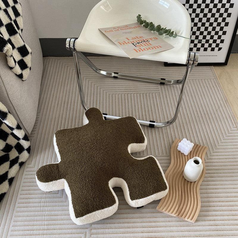 Fleece puzzelkussen voor bank of fauteuil