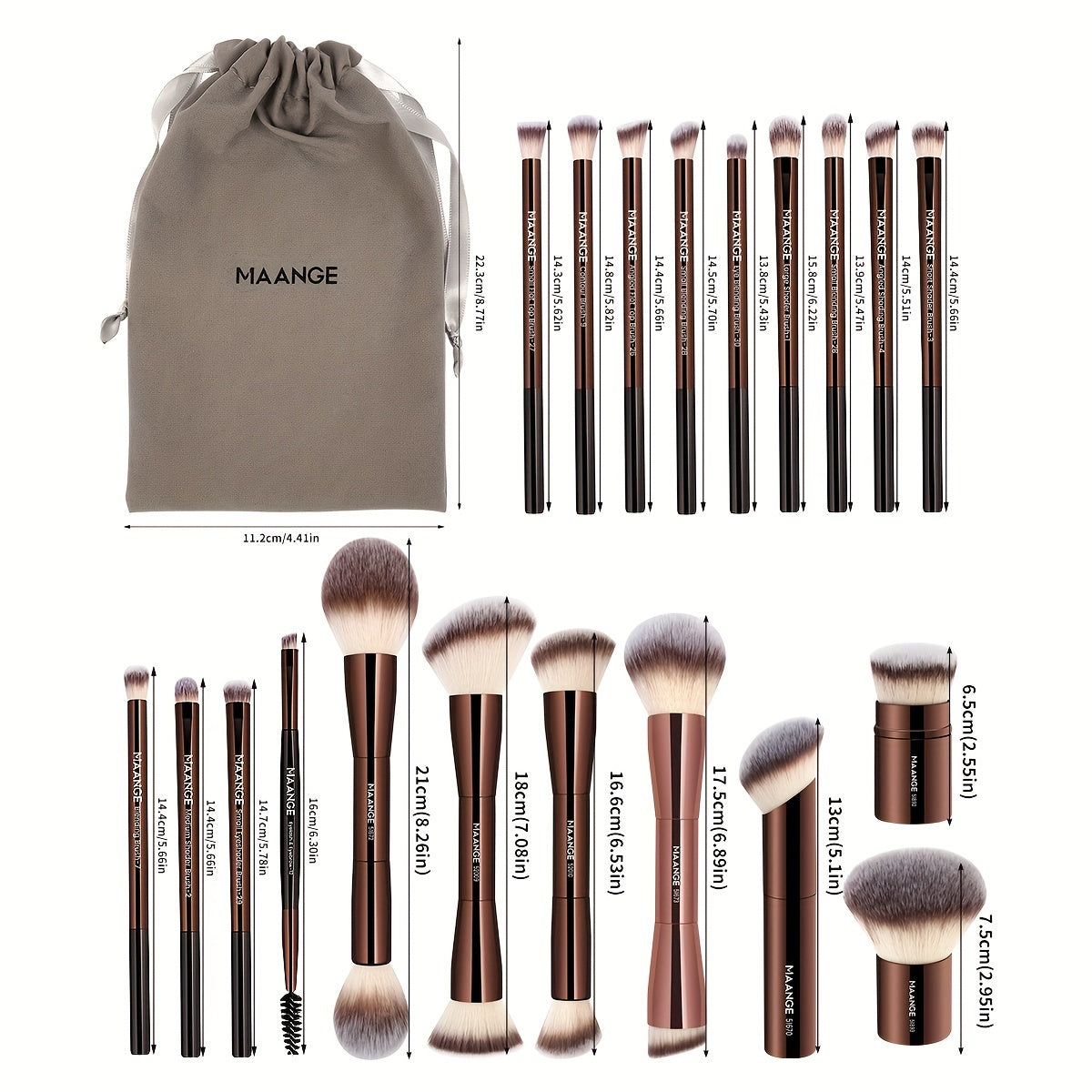 GlowArt™ Kabuki Make-upkwastenset voor perfecte applicatie