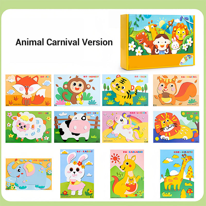 Doe-het-zelf 3D EVA Stickerset Creatief Knutselpakket voor Kinderen