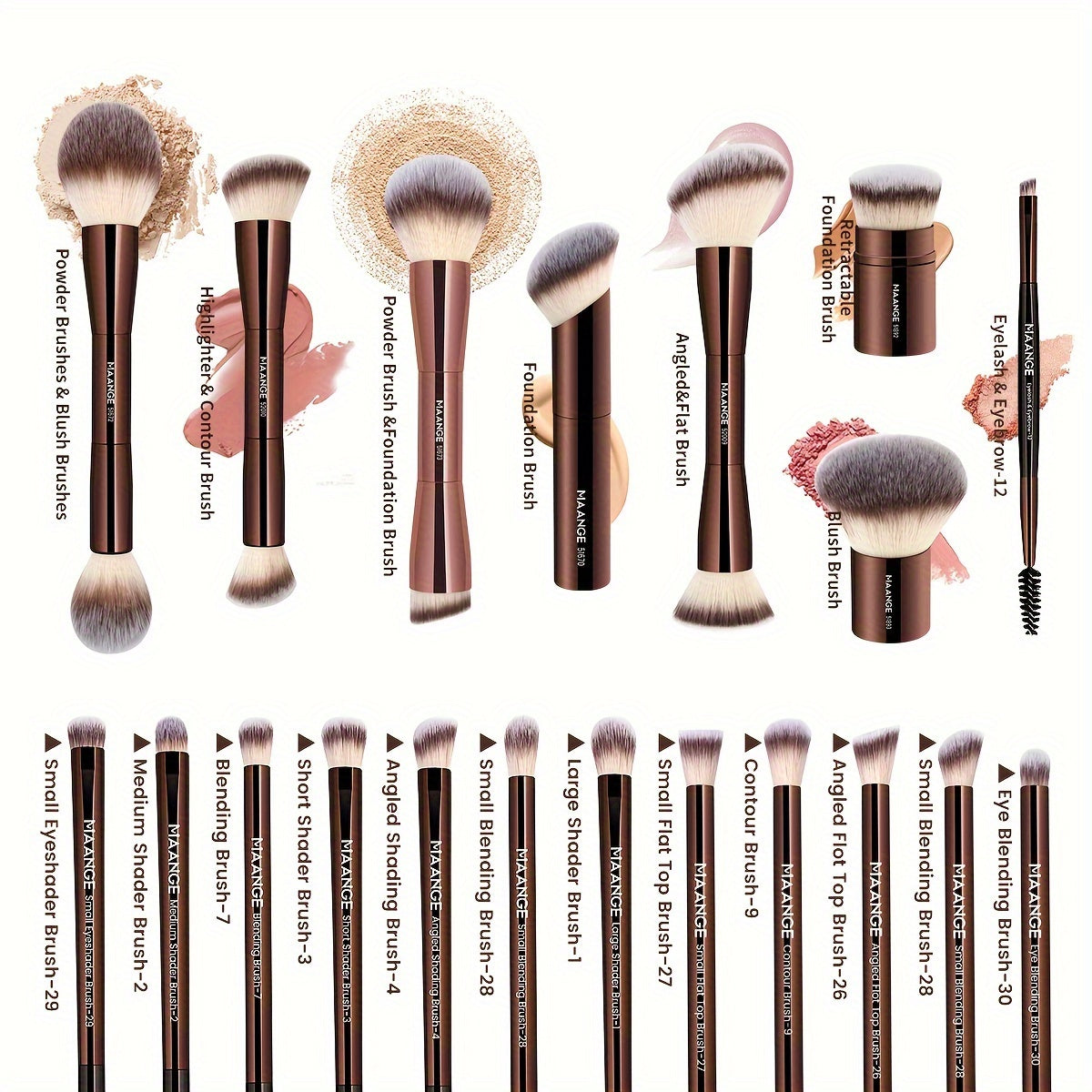 GlowArt™ Kabuki Make-upkwastenset voor perfecte applicatie