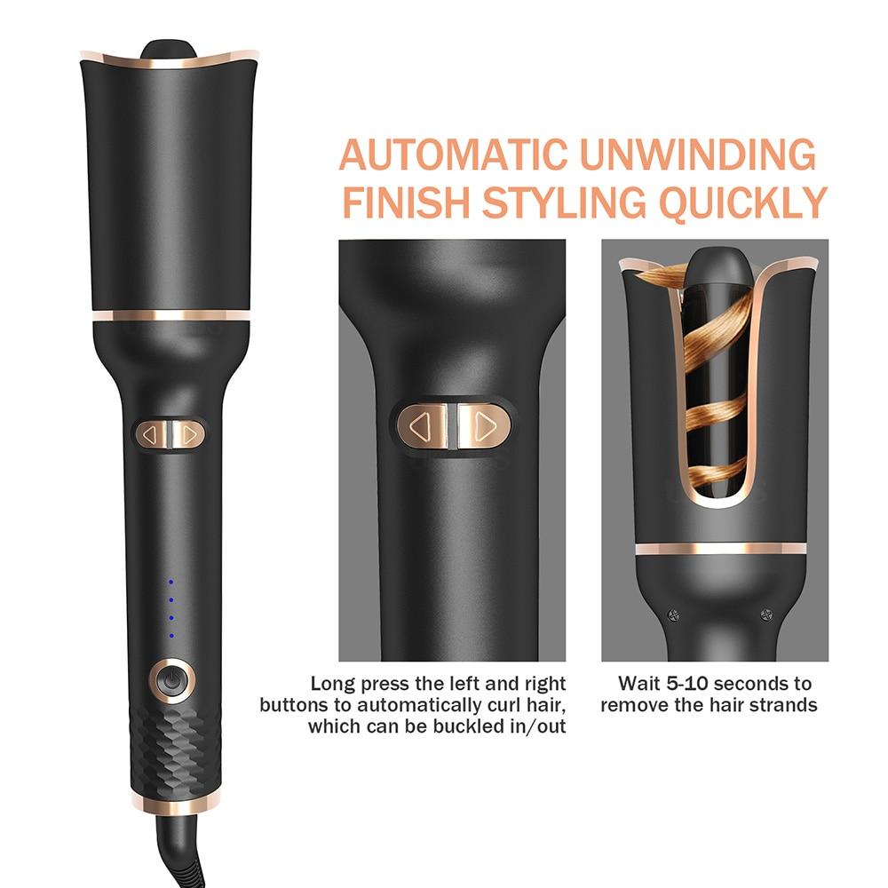 GlamCurl™ Keramische Automatisch Draaiende U-Vormige Krultang