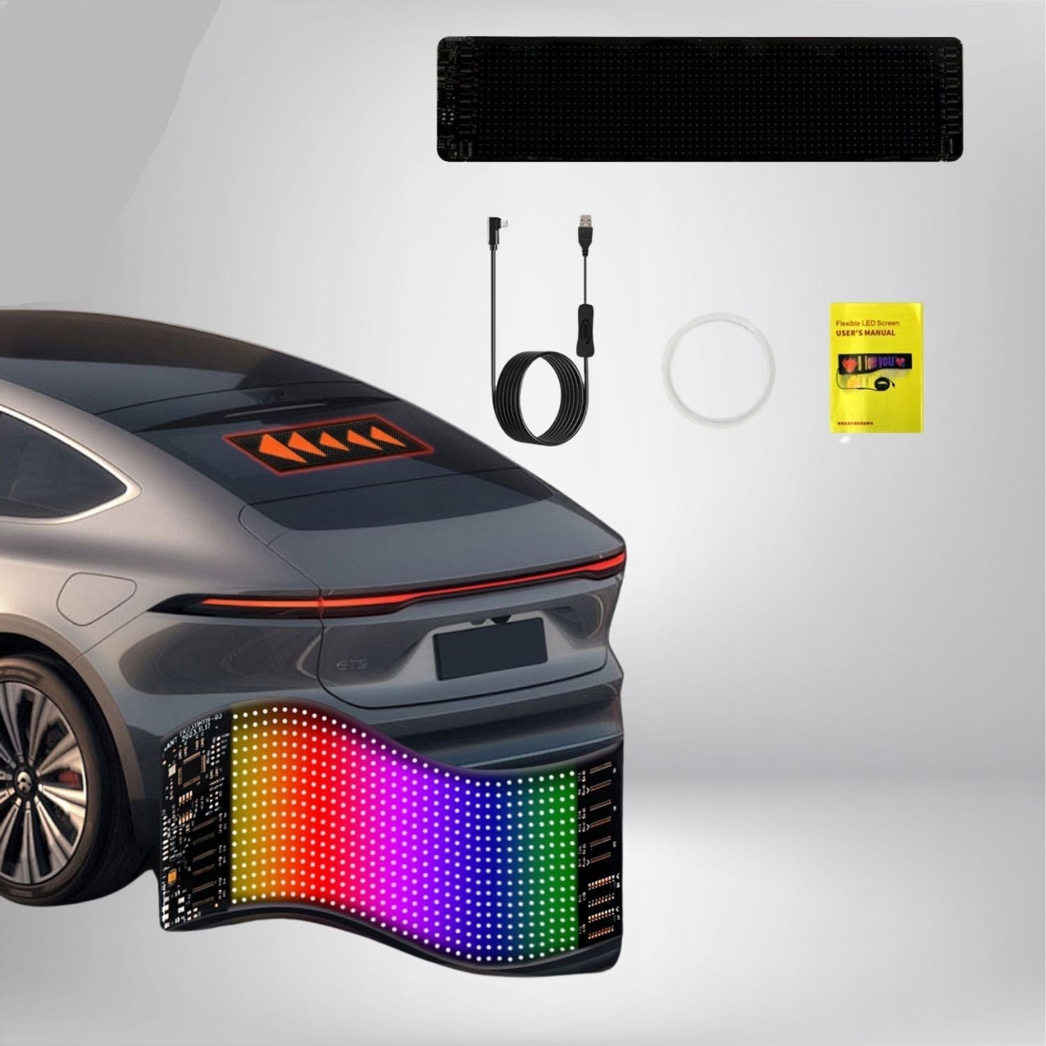 Aanpasbaar LED-autoscherm met duivelse ogen ontwerp