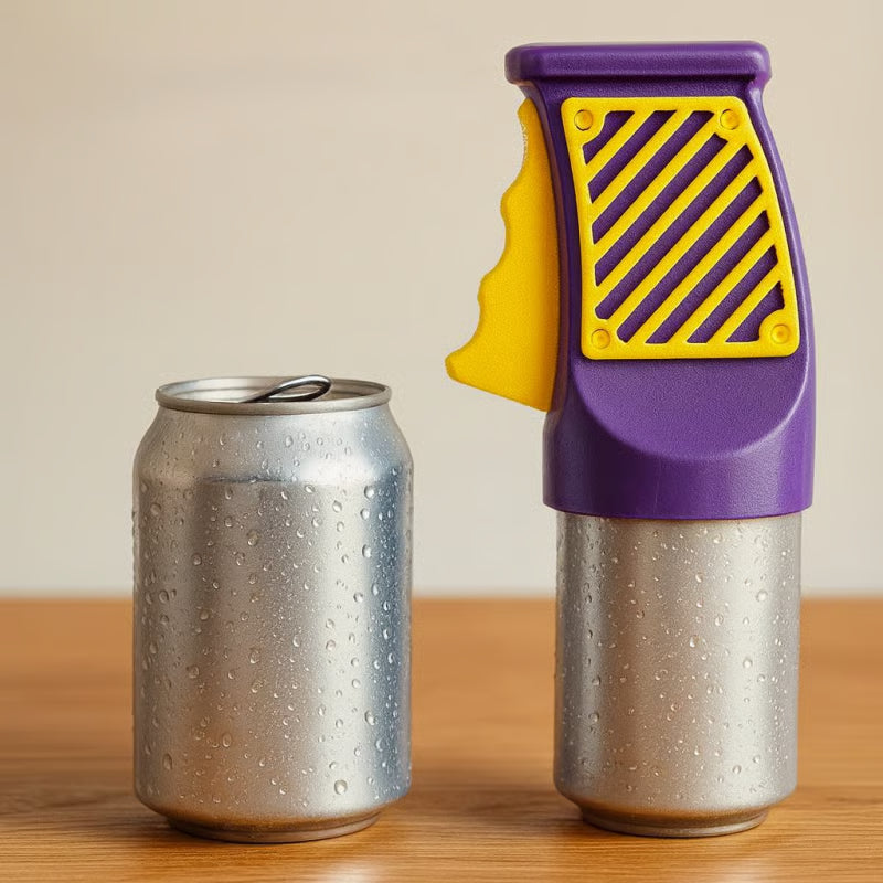 Easy Grip Blikopener voor één hand en drinkdeksel set