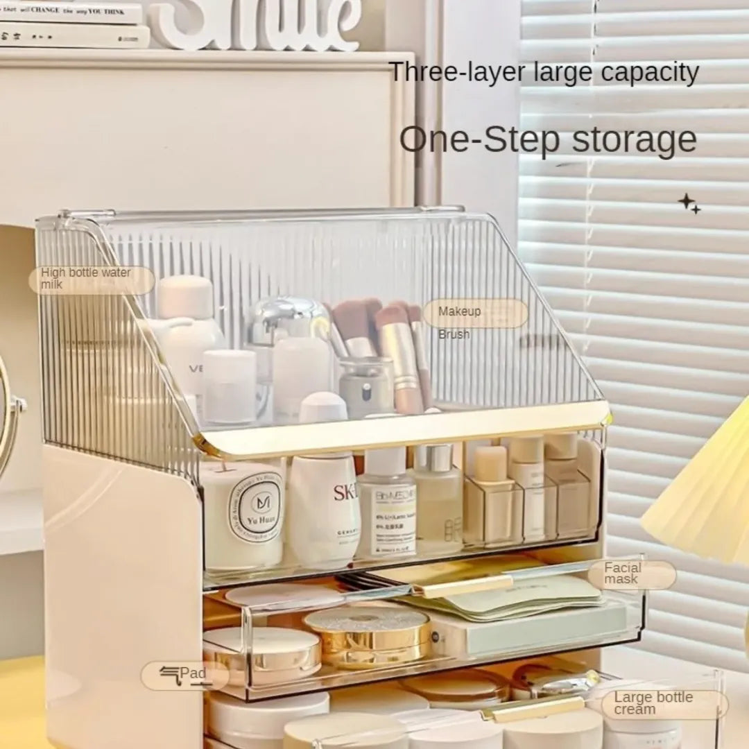 GlowEase™ - Multifunctionele stofdichte cosmetica organizer doos