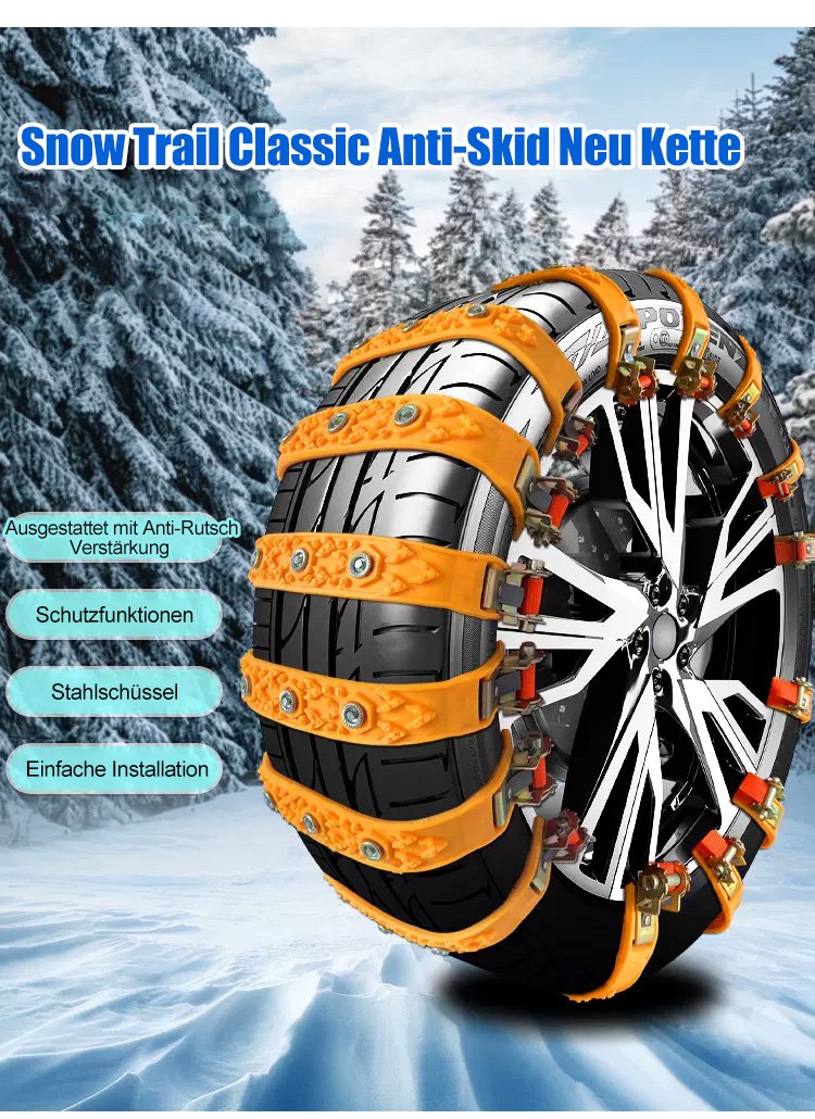 4+4 FREE | WinterForce - Anti-slip tire chain, ultimate safety for your car [Last day of the sale]