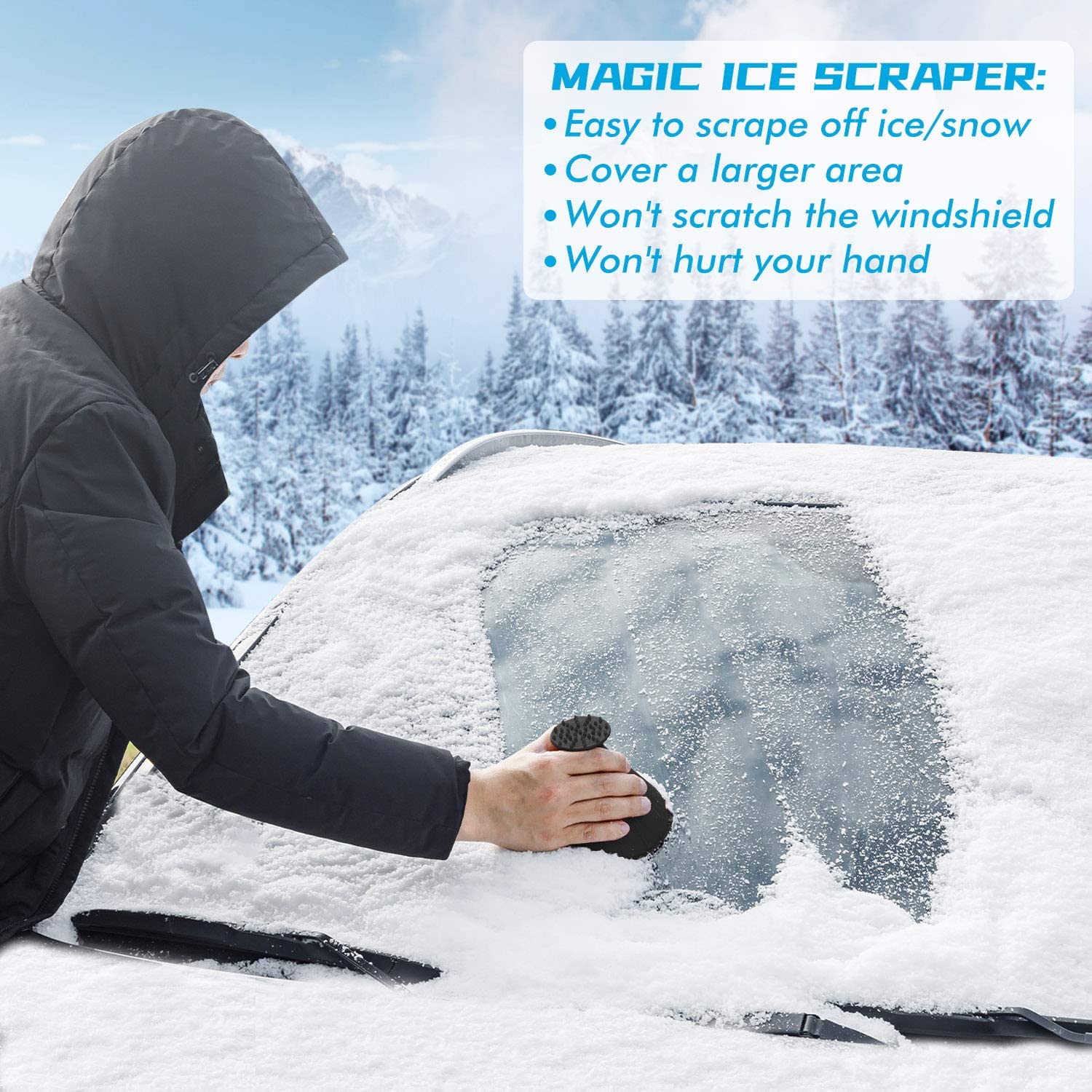 Ergonomische Winterijs Schraper voor Autoruiten