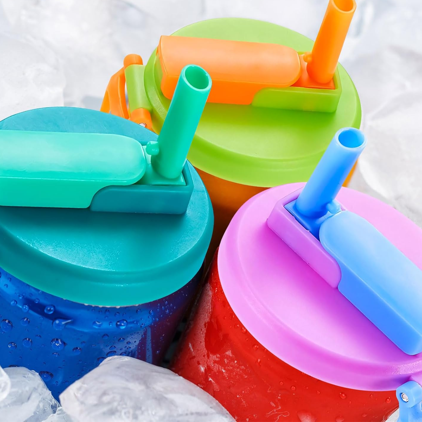 Herbruikbare siliconen reisrietjes set voor schoon drinken onderweg