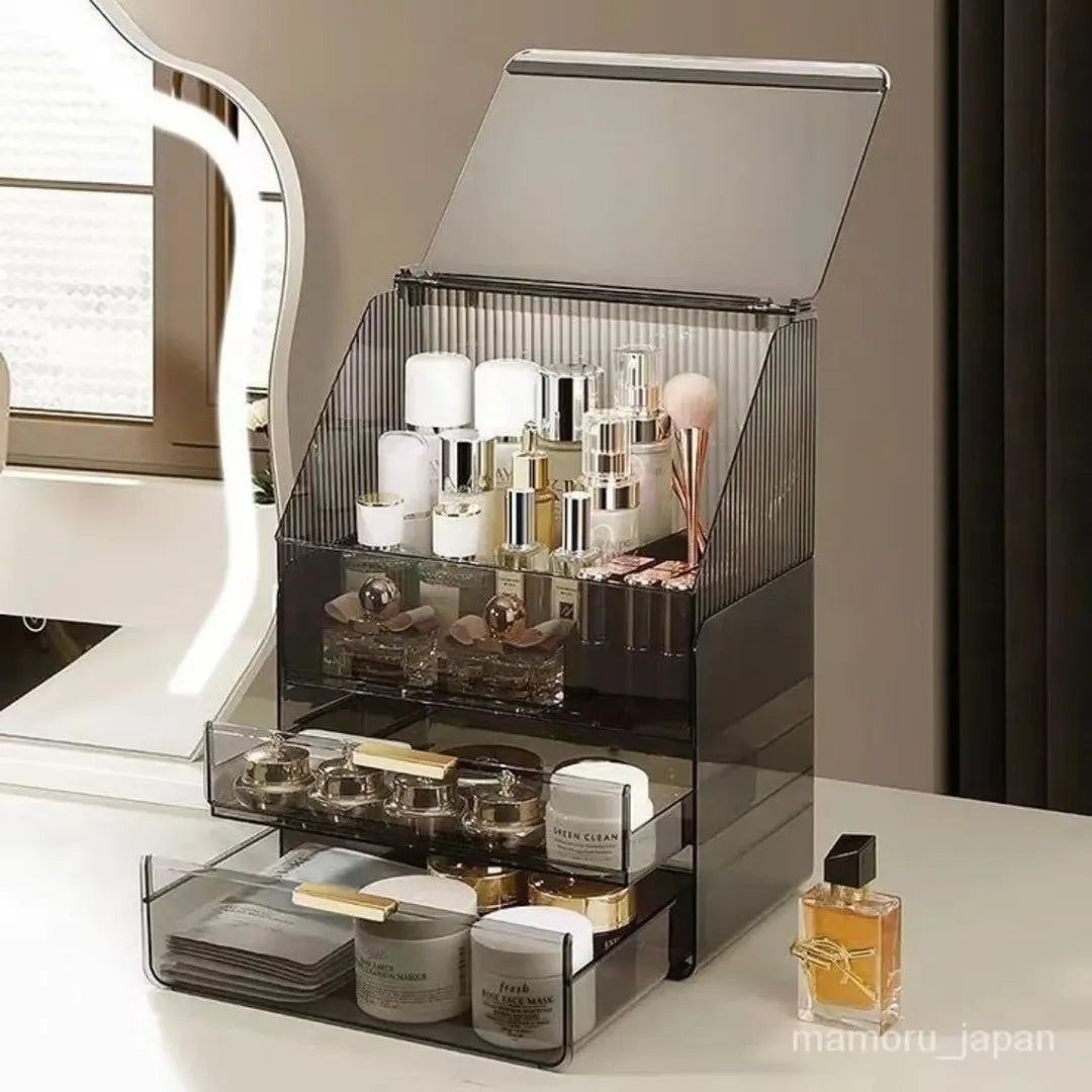 GlowEase™ - Multifunctionele stofdichte cosmetica organizer doos