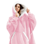 Binnenzijde van de dekenhoodie met warme Sherpavoering