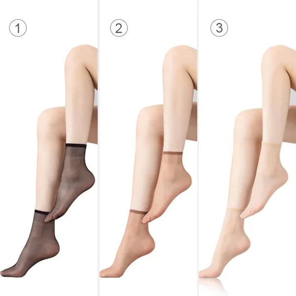 5+5 FREE CrystalSocks™ - Invisible, non-slip Crystal Silk socks