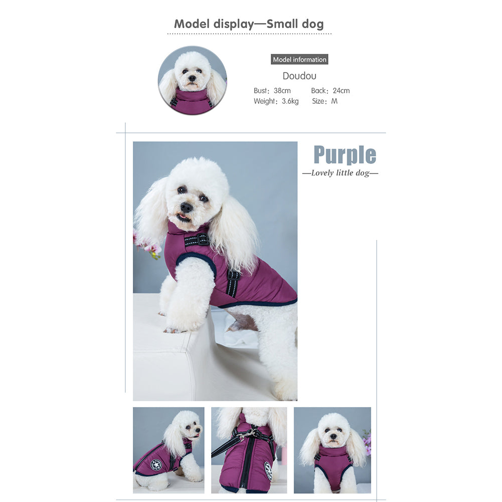 WoofGuard - Waterproof winter jacket with integrated harness [Last day sale]