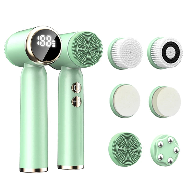 GlowCircle™ 6-in-1 Gezichtsreinigingsborstel voor Stralende Huid