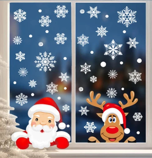 Feestelijke raamstickers geschikt voor woonkamer en etalage