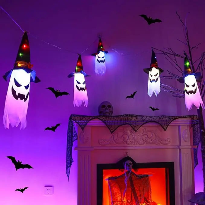 Spookachtige Geestenhoed LED Lantaarn Sfeerverlichting Set