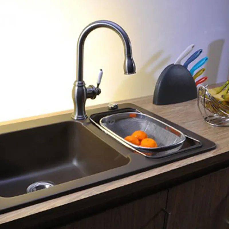 FlexiDrain - Collapsible stainless steel sink drain basket